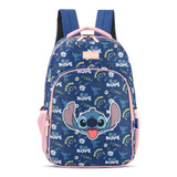 Mochila Escolar De Alças Stitch Disney Infantil Feminina