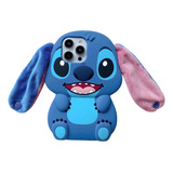 Funda Stitch 3d Orejas Peluche Para iPhone 11 12 13 14 15 Pm