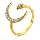 Anillo Mujer Estrella Luna Compromiso Amor Ajustable