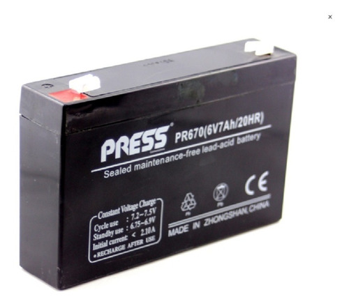 Bateria Gel 6v 7ah 7a Recargable Alarma Ups Emergencia Pr670