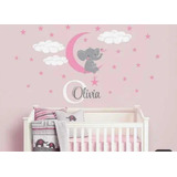 Vinil Decorativo Para Cuarto De Niña Elefante