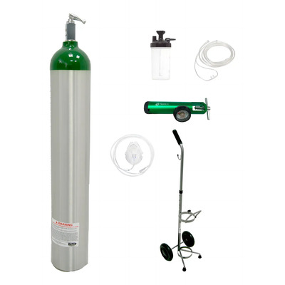 Tanque Oxigeno 680 Carrito Regulador Canula Vaso Mascarilla | MercadoLibre
