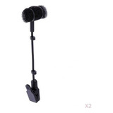 2pcs Sax Wireless Micrófono Mic Clip Holder Soporte Para El