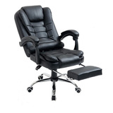 Silla Sillon Oficina Ejecutivo Escritorio Gerencial Pc Cuota Color Negro Material Del Tapizado Cuero Sintético