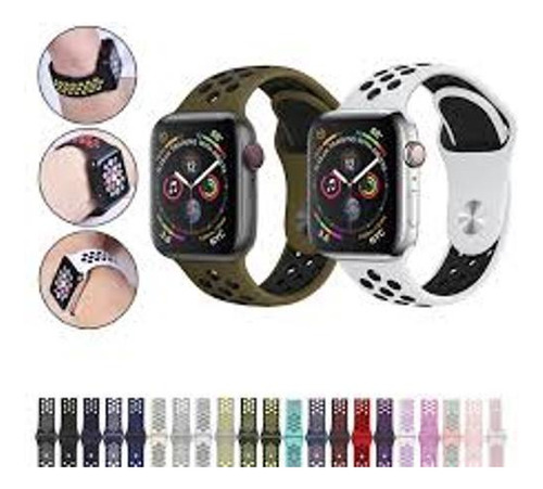 Pulseira Silicone Nke Compatível Apple Watch 38 Mm Ao 49mm