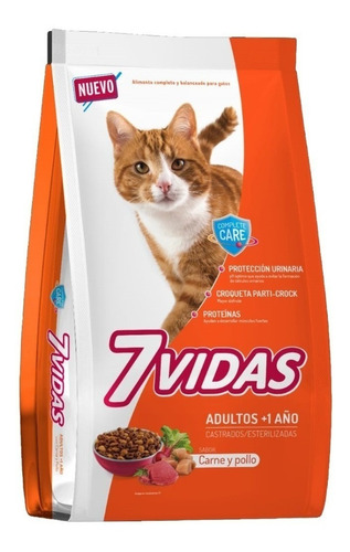 Alimento 7 Vidas Para Gato Adulto Castrados 10 Kg