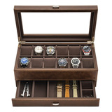 Tawbury Organizador De 12 Cajas De Reloj Para Hombre, Estuch