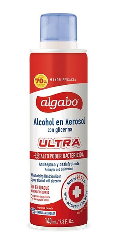 Caja X48 Alcohol En Aerosol Ultra 140ml Algabo