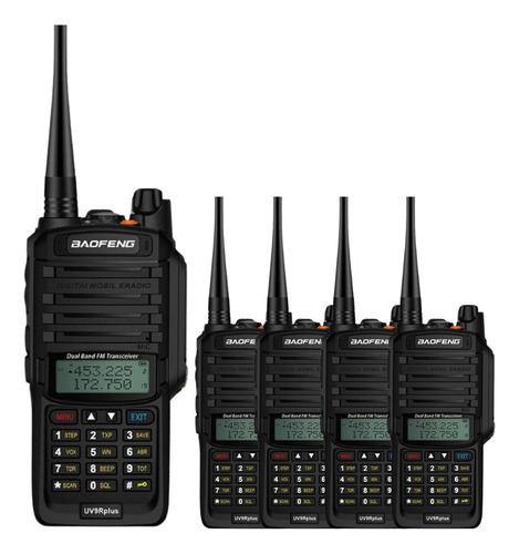 5 Radio Comunicador Baofeng Uv9r Plus Ip67 Walkie Talkie 15w