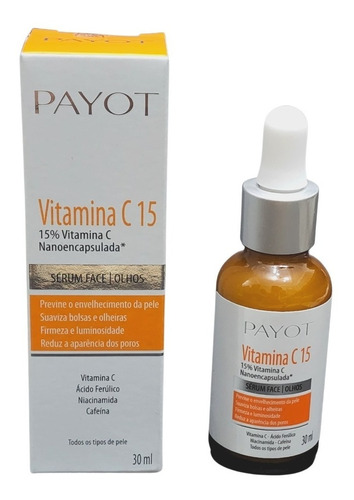 Sérum Payot Vitamina C15 Face E Olhos 30ml + Brinde