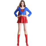 Superwoman Supergirl Superhéroe Disfraz Cosplay Para Adulto