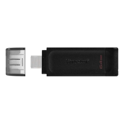 Memoria Usb Flash Kingston 64 Gb Usb-c 3.2 Gen 1 (dt70\u002F64gb) Negro | MercadoLibre