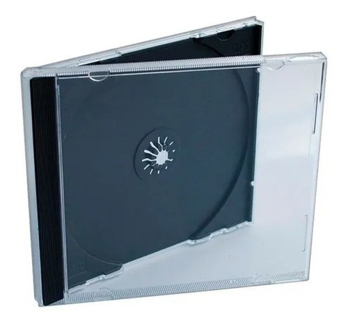 Caja Acrilica Cajas Para Cd Tray Negro X10 Unidades