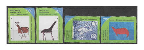1997 Concurso Dibujo Ecoestampilla- Argentina (serie) Mint