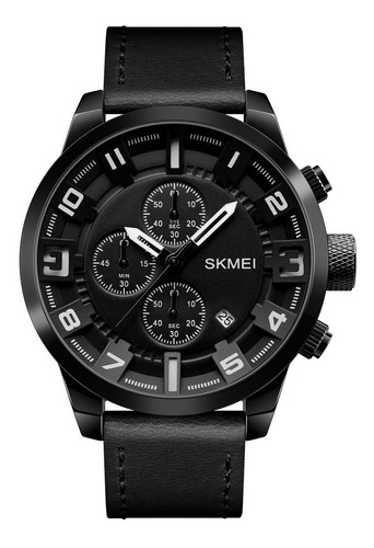 Reloj Hombre Skmei 1309 Cuero Fecha Crono Impacto Online