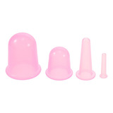 4pcs 4 Tamanhos Silicone Massagem Facial Copa De Vácuo