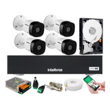 Kit 4 Cameras Intelbras 1120b Dvr 8 Canais Intelbras C/hd