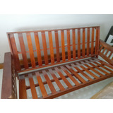 Sillon Futon Cama Algarrobo Con Detalles Mas Colchon 