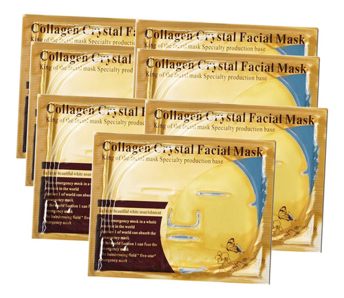 Mascarilla 24k Facial Colageno Dorada Hidratante 50 Pzas