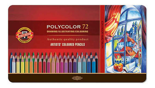 Lápiz De Color Artístico Koh-i-noor Polycolor De 72 Núcleos