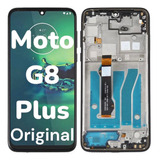  Tela Display Frontal Moto G8 Plus Original Nacional C/ Aro