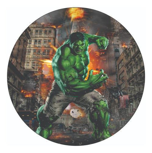 Painel Festa Redondo Hulk Avengers 3d Sublimado 1,50diametro