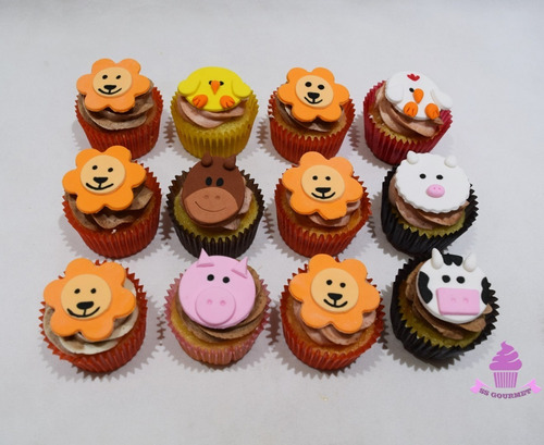 Cupcakes Tematicos Granja De Zenon - Animales Cumpleaños