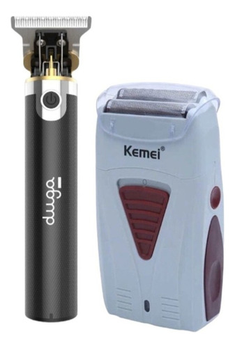 Trimmer Inalámbrica Duga D410 +afeitadora Kemei Profesional