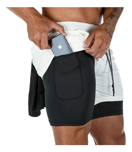 Pantalones Para Hombre Esporte Bolsos Múltiplo Treino Duas C