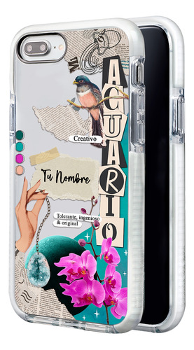 Funda Para iPhone Mujer Signo Zodiaco Acuario Con Nombre