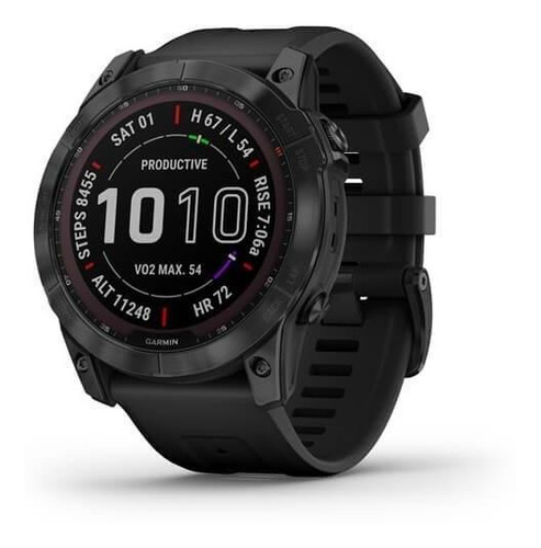 Reloj Gps Garmin Fenix 7x Zafiro Solar Titanio Dlc (51mm) Color - Tamaño Negro - 51mm Color Del Bisel Negro Color De La Caja Negro