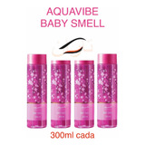 Kit C 4: Colônia Avon Aquavibe Refrescante Baby Smell 300ml