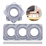 4 Ud. Base Giratoria Rodamiento De Bolas 7.1cm+ 40 Tornillos