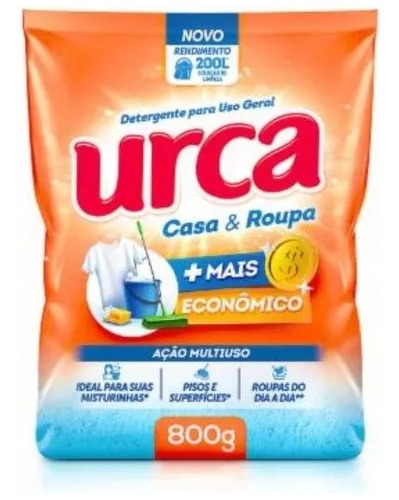 Detergente Em Po Urca Casa E Roupa Sache 800g