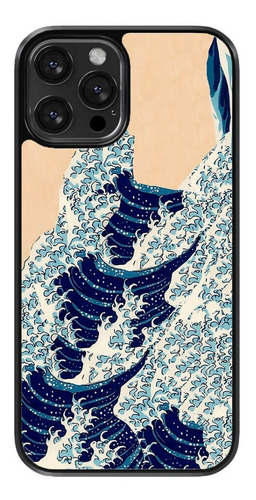 Funda Para Celular Ola Arte Mar Fondo Beige Agua Espuma