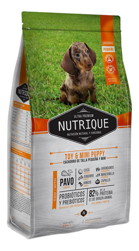 Alimento Nutrique Ultra Premium Toy & Mini Puppy Para Perro Cachorro De Raza Mini Y Pequeña Sabor Pavo Y Cerdo 3kg