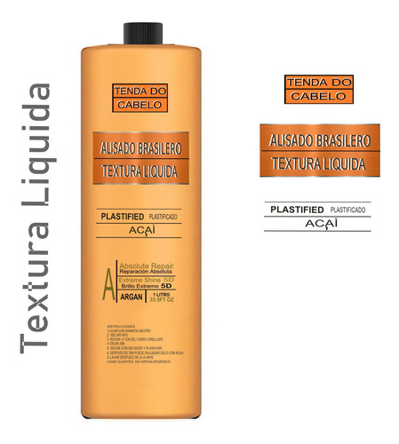 1 Litro De Alisado Textura Liquido Definitivo Envio