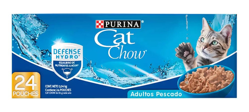 Alimento Húmedo Para Gato Cat Chow 24 Sobres De 85g