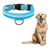 Collar Luminoso Led Recargable Usb Mascotas Color Azul Tamaño Del Collar Xs