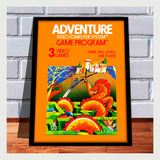 Quadro Decorativo Capa Adventure  A4 25 X 33 Cm Atari 2600