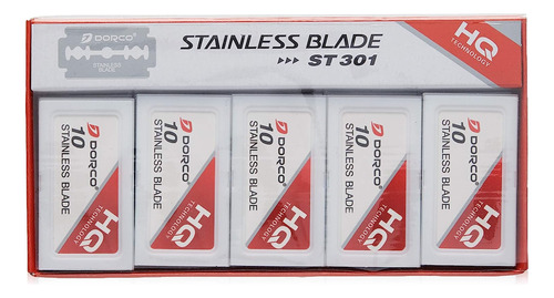 Dorco Double Edge Razor Blades Acero Inoxidable, Caja De Dis