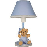 Abajur Infantil De Mesa Urso Quarto Bebê Criança Menino Cor Da Estrutura Azul Urso Bege