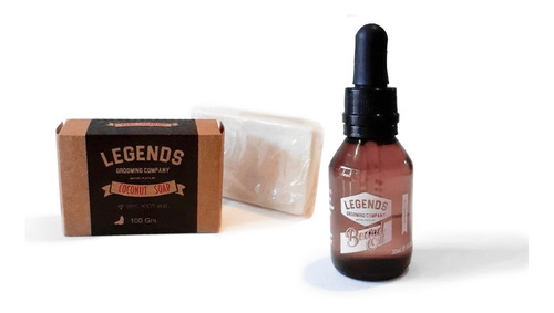 Aceite P/barba 30ml Sandia Jabón Coco Legends Combo Barberia