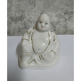 Buda Porcelana Branco Filetado