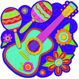 Fiesta Cinco De Mayo - Banjo De Fiesta Diseño De Marac...