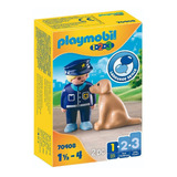 Playmobil Policia Con Perro Sentado Linea 123 Niños 70408