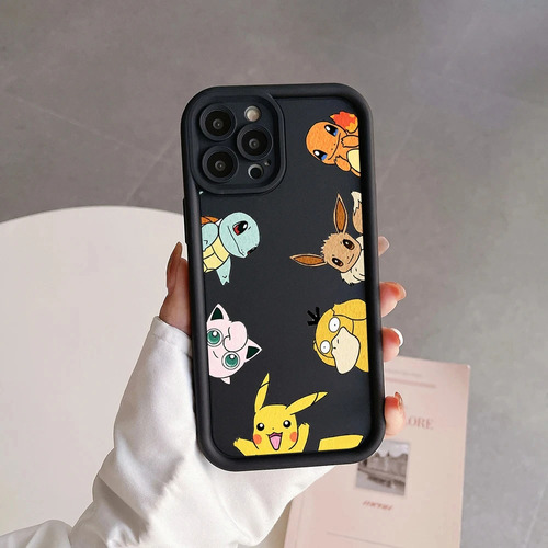 Funda De Teléfono De Silicona Suave P-pokemon Pikachu Para I