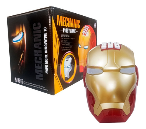 Iron Man Alcancia Electronica Con Luz Y Sonido Caja Fuerte 