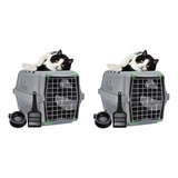 2 Caixas De Transporte Cães E Gatos Power Durapets Verde N3