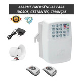 Panico Alarme Discador Tel P/ Idoso Especial C/ 2 Controle